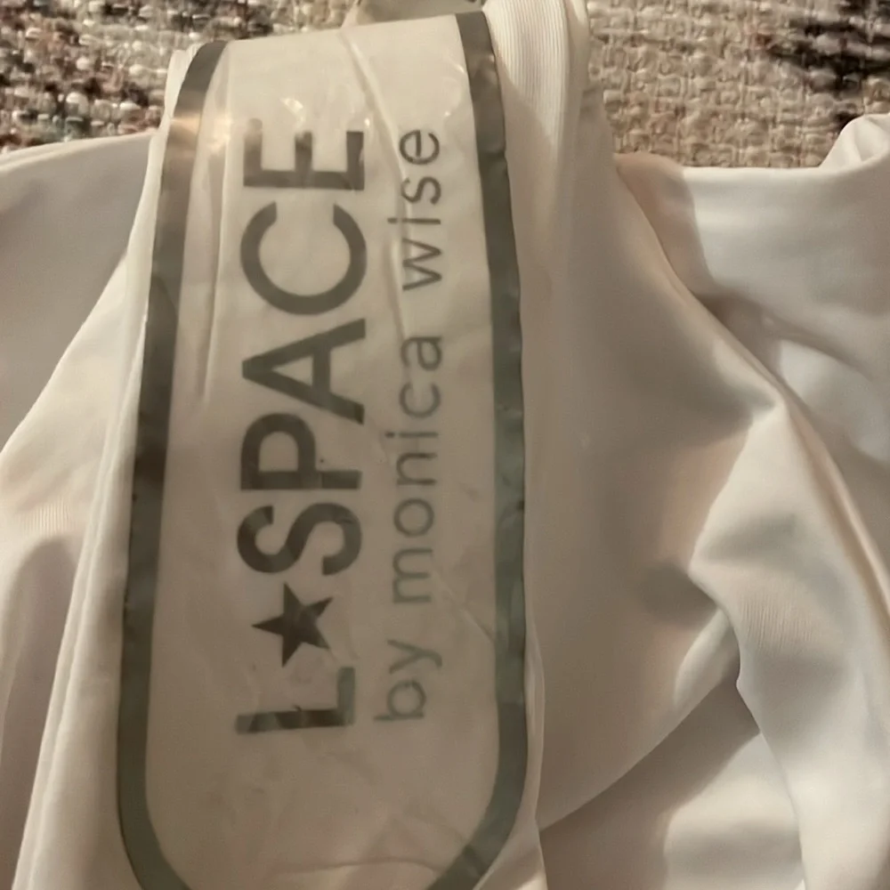 l*space Claude Bikini Bottom Floral Applique in‎ White Large